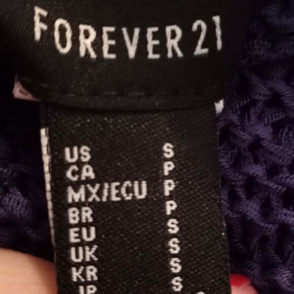 FOREVER 21 NAVY BLUE CARDIGAN SZ.S EUC - Picture 4 of 5